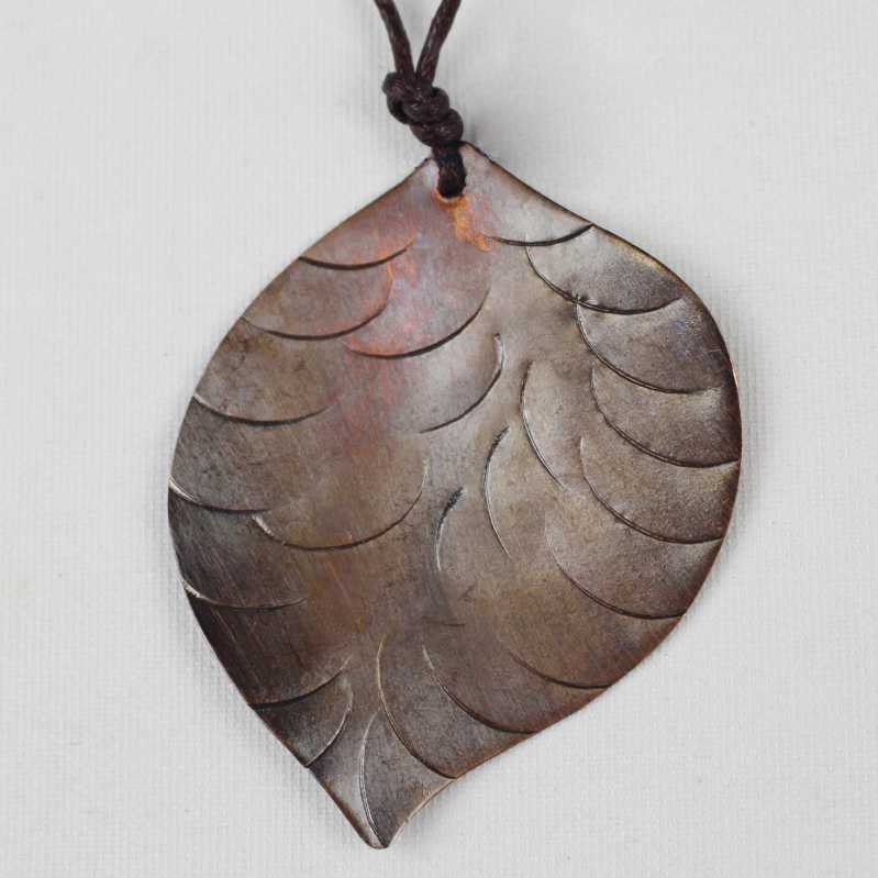 Kupfer Schmuck Anhänger - Blatt
